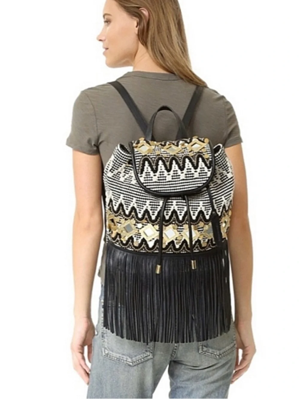 Rebecca Minkoff Julian Fringe Boho Backpack